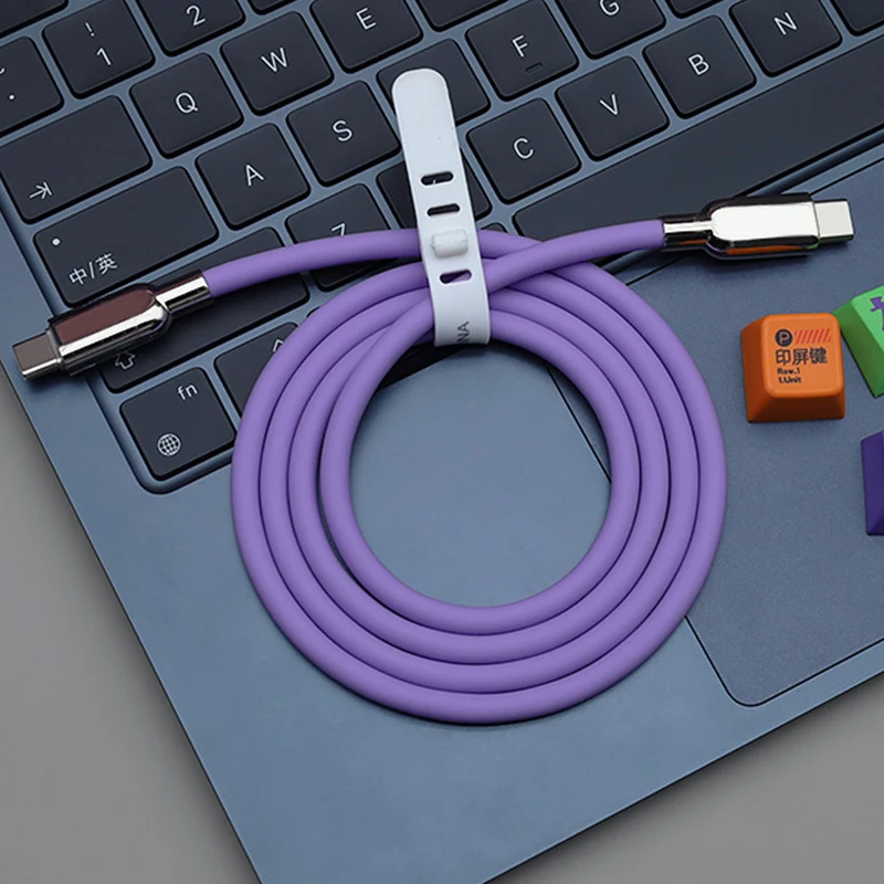 240W PD3.1 Liquid Silicone USB C Type-C Fast Charging Cable 15 16 17 S23 S24 S25