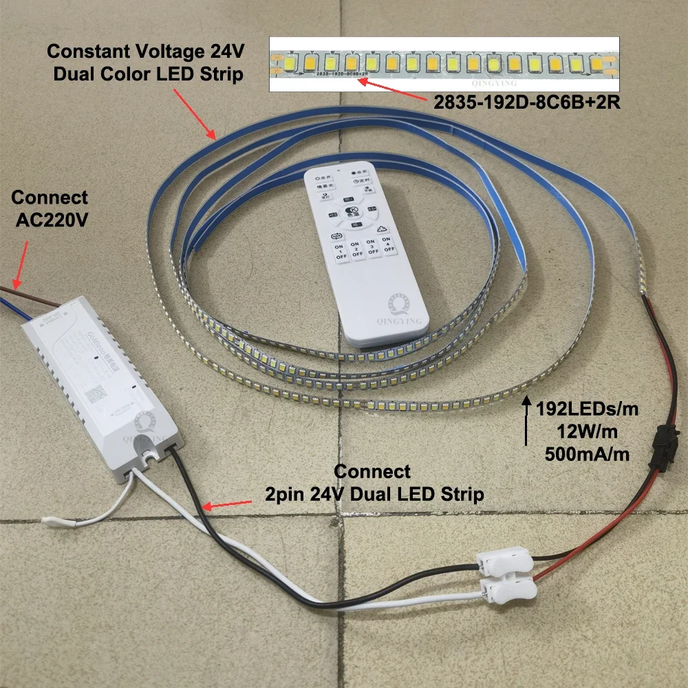 2.4G Intelligent LED Driver DC24V 600mA 800mA sous mA sanglante mA 2400mA 2700mA 3000mA 2Pin 2 document Alimentation Parallèle GM-LXTM-F