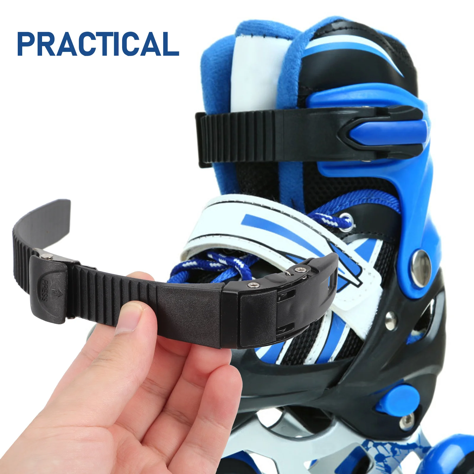 2 قطعة ملحقات أحذية التزلج تصميم ثابت مادة عالية الجودة المهنية الأسطوانة تزلج مشبك حزام المحمولة مشبك حزام