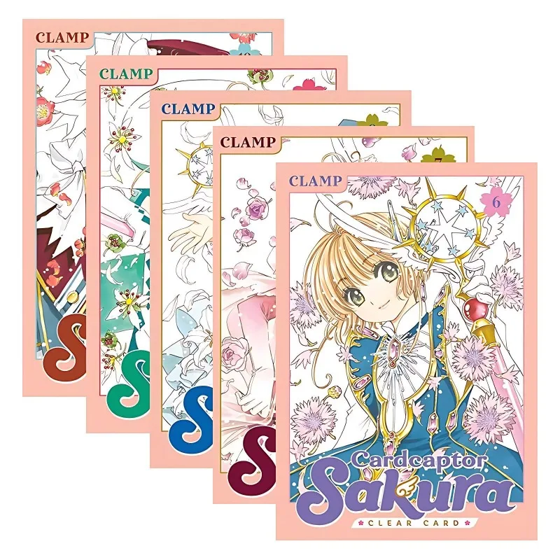 Libro de Manga Cardcaptor Sakura: Tarjetas transparentes Vol.1-10 Versión en inglés Libro de novela de cuentos de cómic de CLAMP