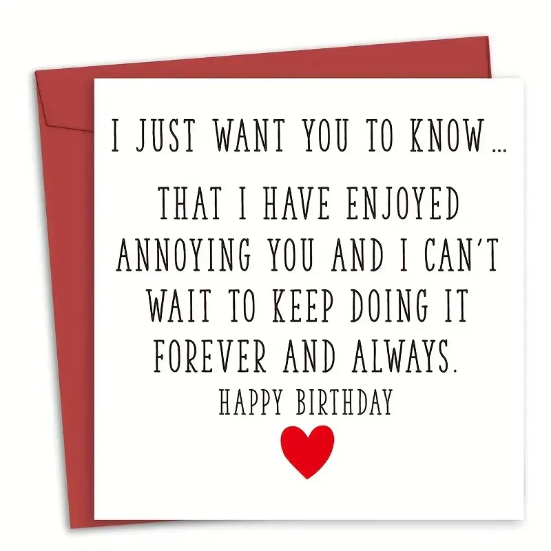 1 pc Show Your Love with the Perfect Card,Romantic Birthday & Anniversary Cards - for Your Husband, Wife, Boyfriend, or Girl