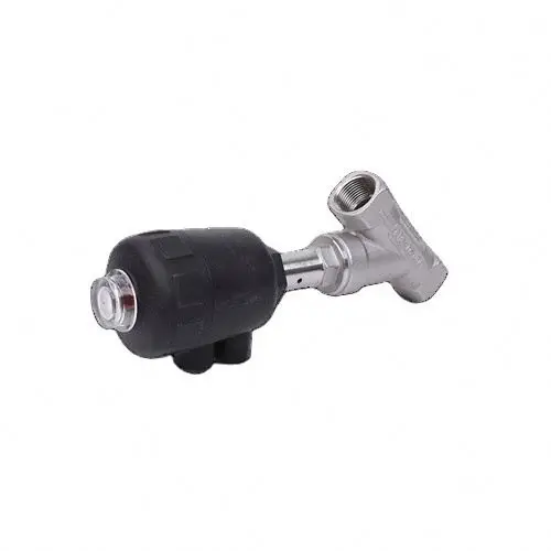 JZF Series 2 Way 2 Position DN65 Piston High Temperature PA Thread Connection Actuator Pneumatic Angle Seat Valve