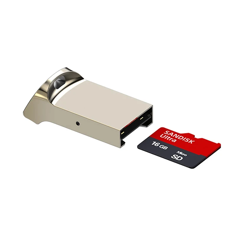 1pc Aluminum Mini USB Memory Card Reader Adapter For Micro SD Pc Computer Laptop Memory Card Card Reader Adapter Usb Sd Card