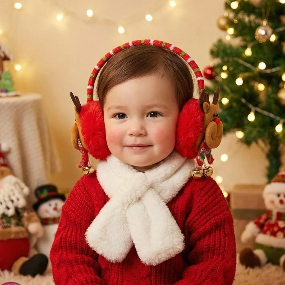 Fashion Christmas Winter Earmuffs Warm Cartoon Earmuffs Portable Soft Ear Warmer Outdoor