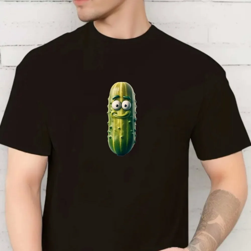 Funny Pickle Graphic T-shirt Cool As Cucumber Shirt Cottagecore Humor Tops Pickle Cucumber Tee Garden Vegetable Gift TShirt