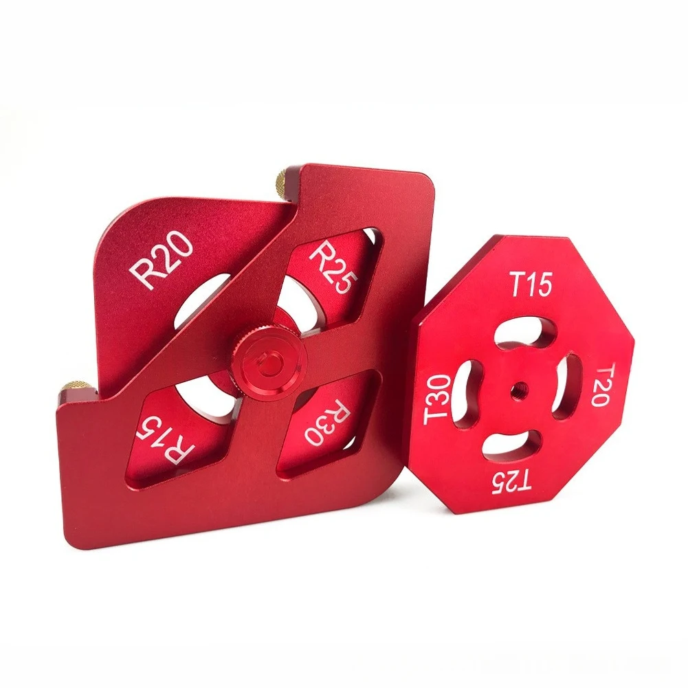 Aluminum Alloy Corner Radius Jig Router Template R15 R20 R25 R30 For Woodworking For Edge Trimming Fillet Bevel Tool Kit