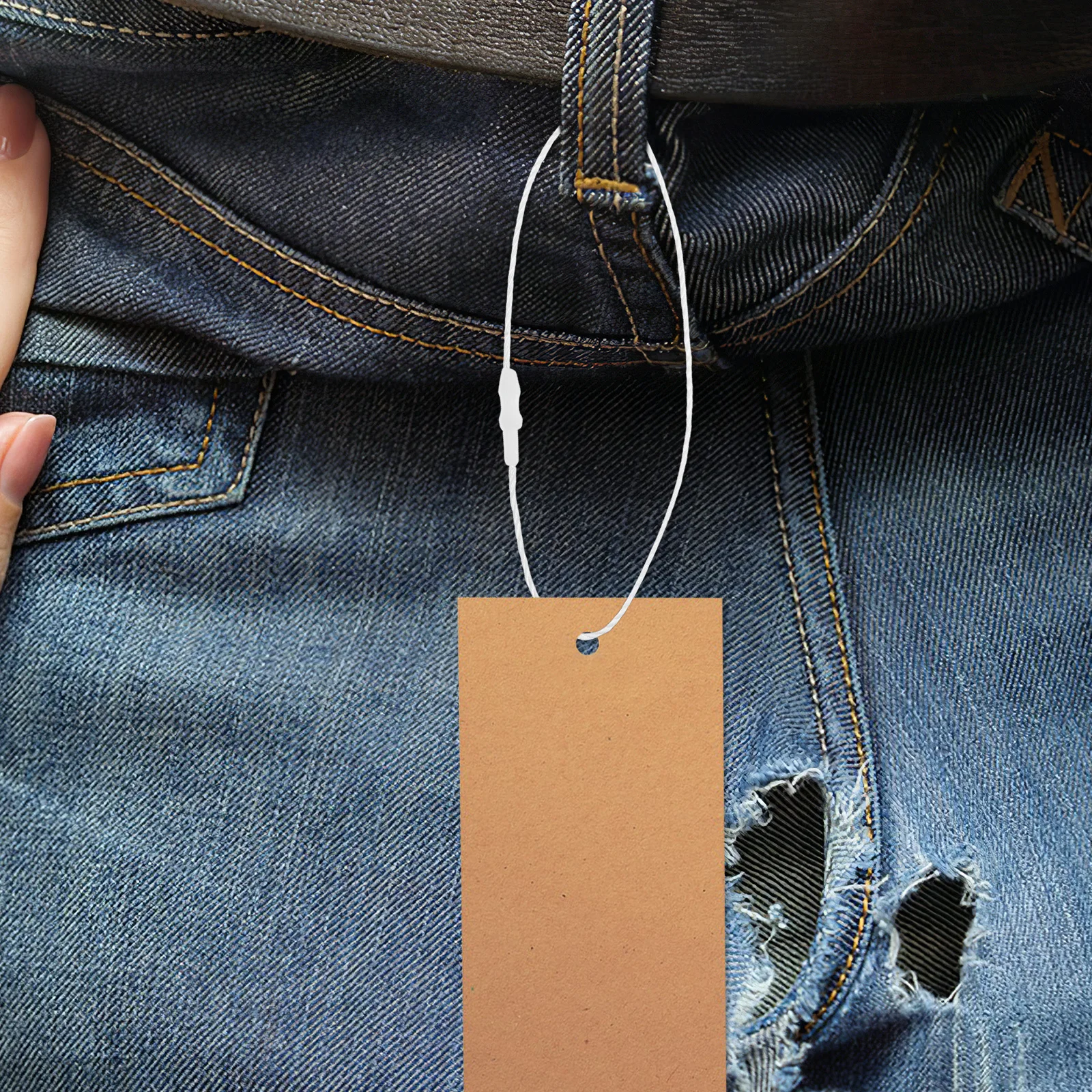 

1000Pcs Clothing Tag Strings Polyester Strong Price Tags Fasteners Lanyard String for Retail Stores Lanyard Bulk