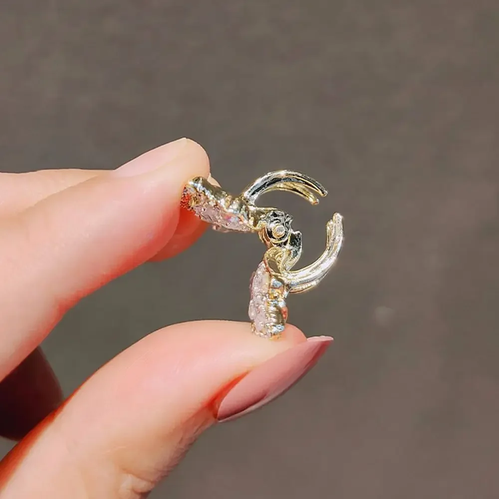 New Summer Small Rhinestone Butterfly Hair Claws Hairpin Cute Pearl Grabs Metal Hair Clip for Women Sweet Accessories