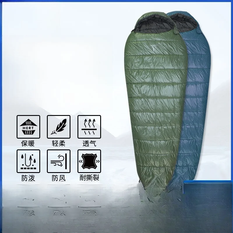 كيس نوم قطني للتخييم للبالغين، مفرد سميك