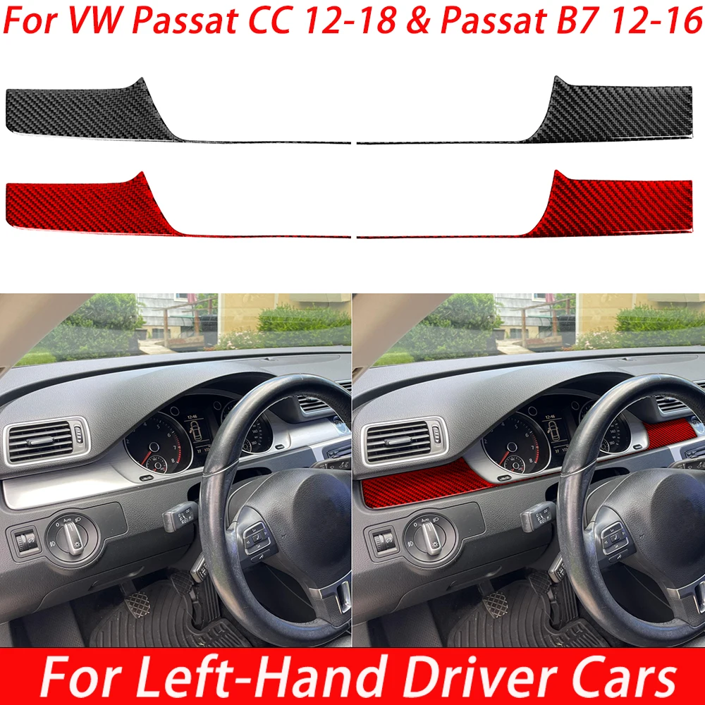 For VW Passat CC 2012-2018 & Passat B7 2012-2016 Carbon Fiber Panel Below the Tachometer Car Interiors Accessories Trim Stickers