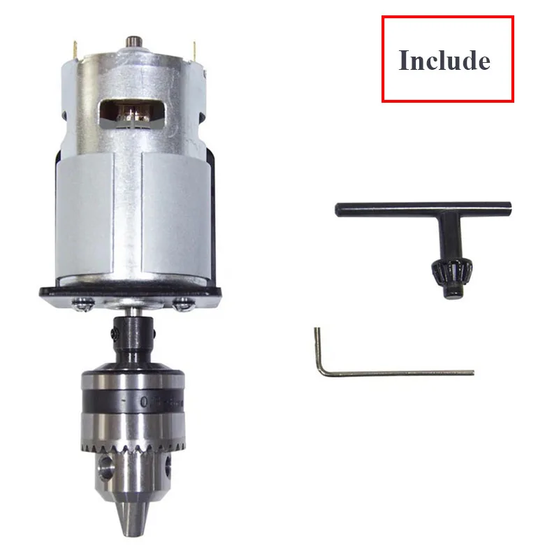محرك تيار مستمر عالي السرعة 775 مع ظرف مثقاب يدوي مصغر ودعامة لتلميع المثقاب الكهربائي بنفسك والحفر 12 فولت - 24 فولت #5