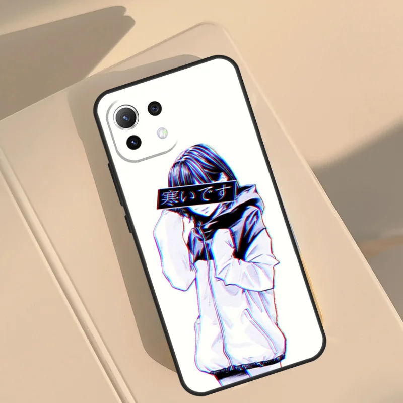 Sad Japanese Aesthetic Art For Xiaomi 13 Ultra 11T 12T Pro 12 Lite 12X Case For POCO X5 X3 F5 Pro M6 M5s F4 X4 GT F3