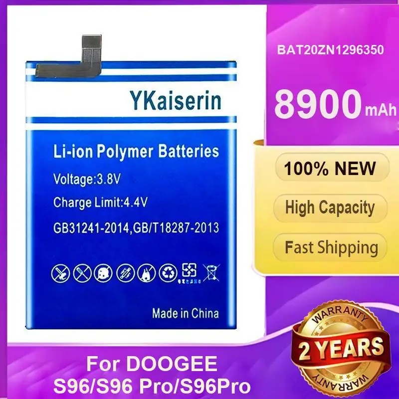

8900 мАч, сильная совместимость BAT20ZN1296350 для аккумулятора мобильного телефона Doogee S96 Pro