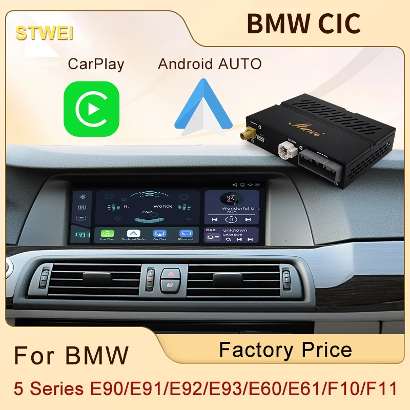 Wireless CarPlay Module For BMW 5 Series E90/E91/E92/E93/E60/E61/F10/F11 CIC Car Play Android Auto