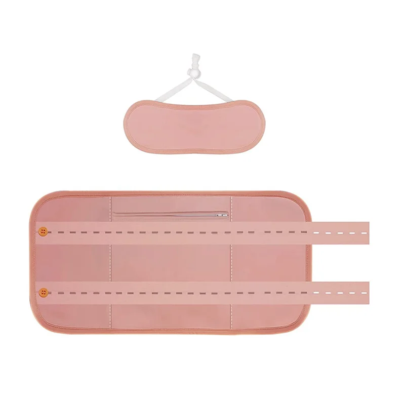 [NEW!ABMK】 Reusable Organic Castor Oil Pack Kit, Adjustable Elastic Strap Bamboo Cotton Machine Washable Anti Oil Leak