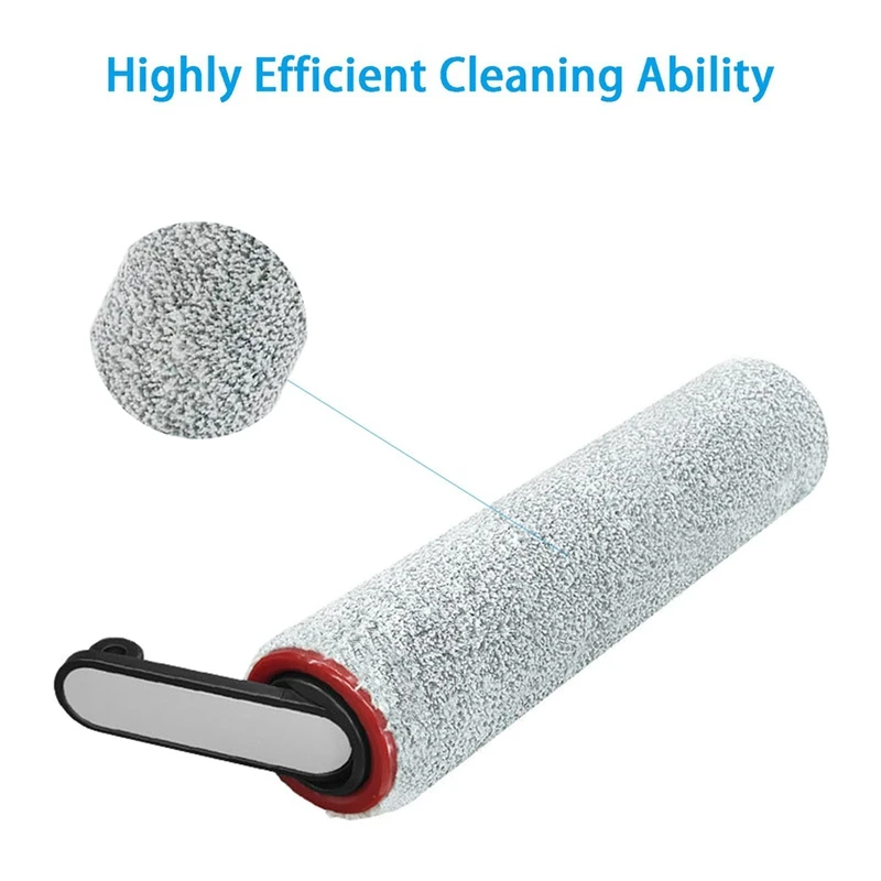 Escova de rolo com filtro HEPA como plástico para Dreame, H12 Pro, M13beta, H12 Pro Plus, Acessórios para máquinas de lavar piso, 6 PCs