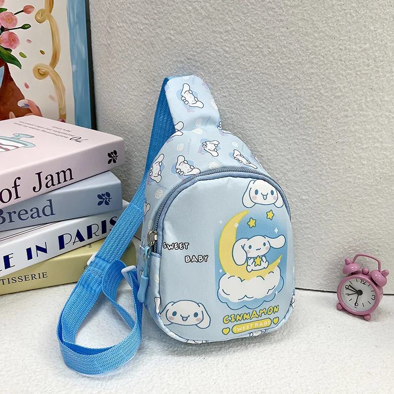 Sanrio nuevo bolso de pecho Kawaii Hello Kitty Kuromi bolso cruzado lindo y a la moda My Melody Cinnamoroll bolsa de almacenamiento de viaje regalo para niña