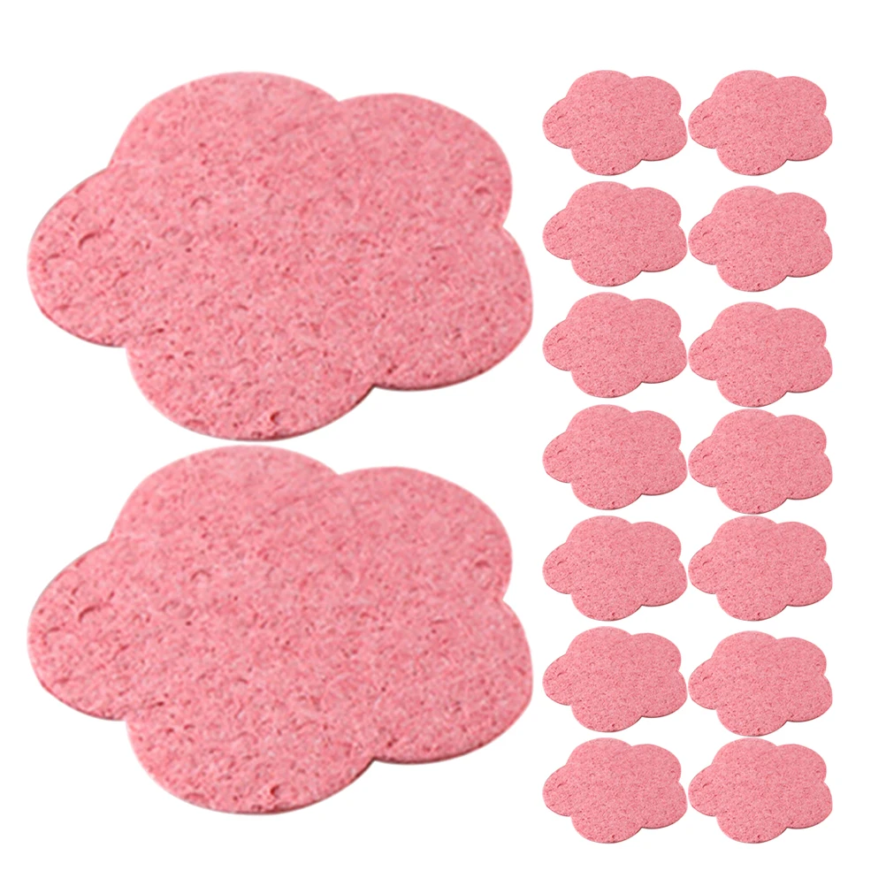 60개입 얼굴 클렌징 패드 압축 꽃 모양 메이크업 제거 스펀지 얼굴 세정용 부드러운 우드 펄프 얼굴 스펀지