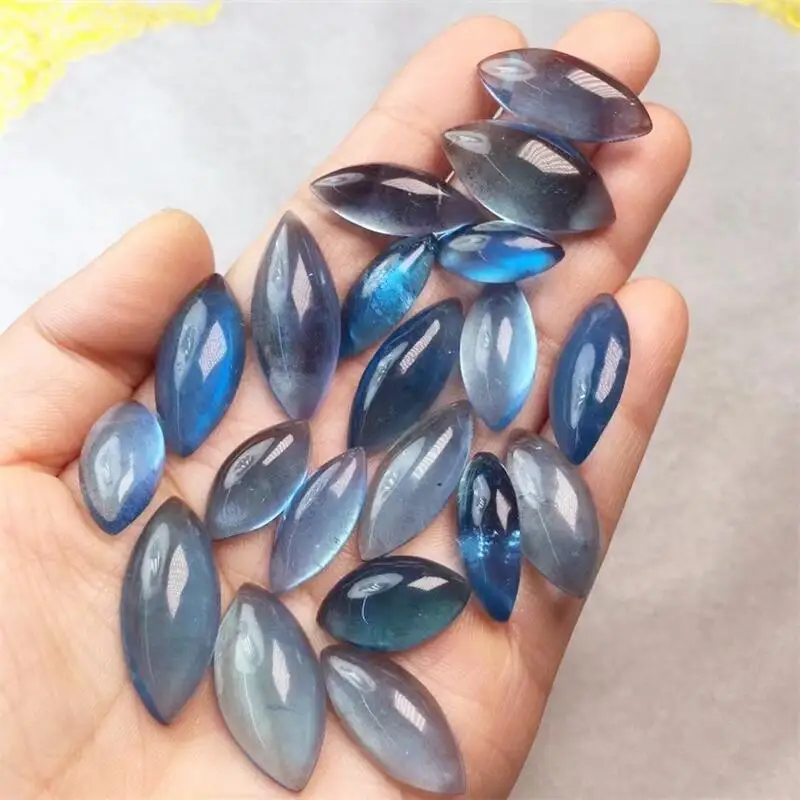 

19-31mm Natural Aquamrine Penddant Healing Polishing For Making Blue Crystal Women Jewelry DIY Elegance Birthday Gift 1PCS