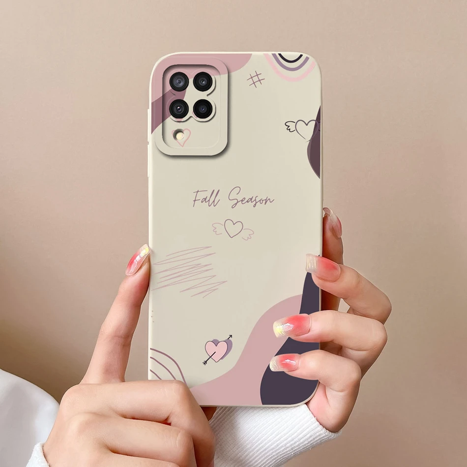 Para Samsung A12 M12 F12 Funda creativa de silicona líquida suave protección de cámara Funda trasera de teléfono para Galaxy A12 A M F 12 Funda Capa