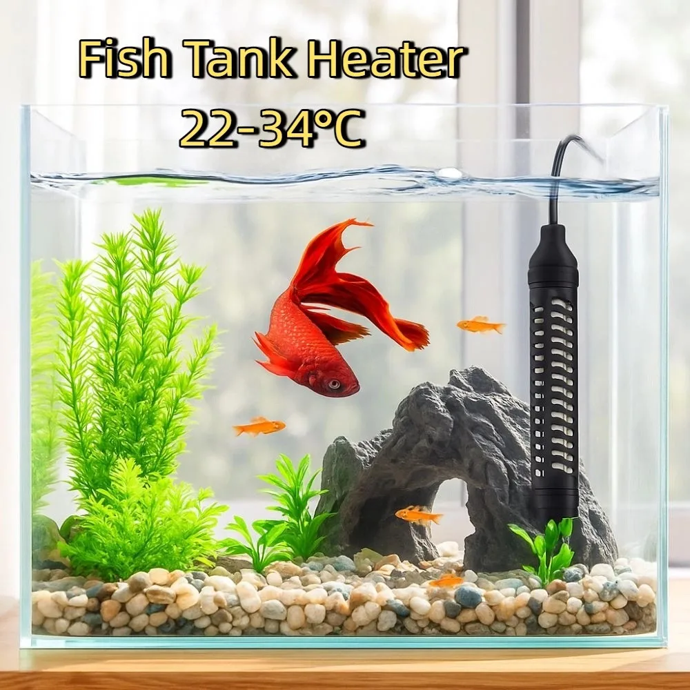 

35/50/75W Water Heating Rod 22-34°C Adjustable Fish Tank Heating Rod EU Plug Automatic Turtle Jar Heating Rod Fish Tank