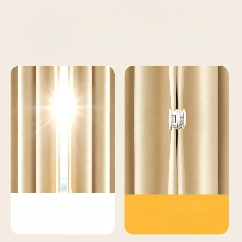 1 Pair Magnetic Curtain Blackout Buckle Curtain Closure Fixed Buckle Nail Free Seam Free Home Dormitory Blackout and Leak Proof