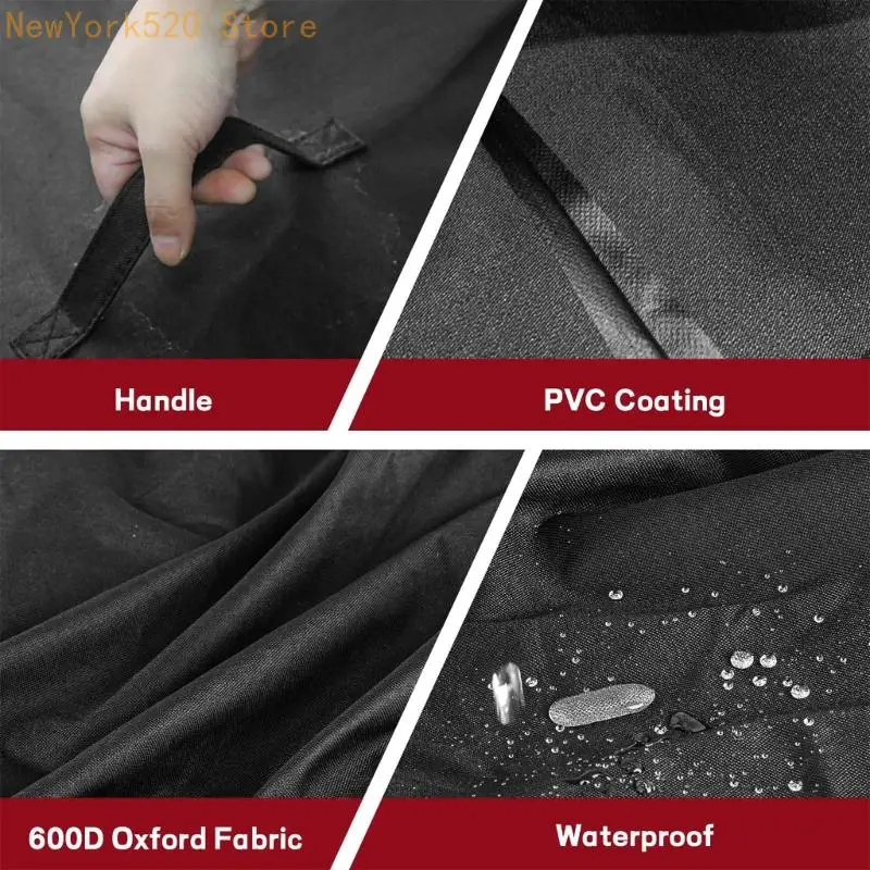 Adjustable Drawstring Pit Lid 15 Inch Round Waterproof Protective Cover N84C