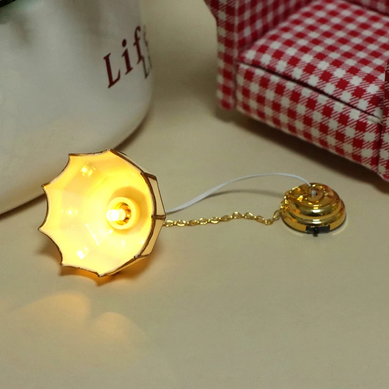

1/12 Scale Dollhouse Accessories Miniature LED Wall Sconce Lamp, Battery Operated With ON/OFF Switch