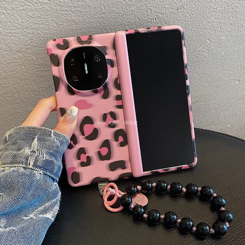 Case For Honor Magic V5 V3 Fashion Leopard Print Creative Ax