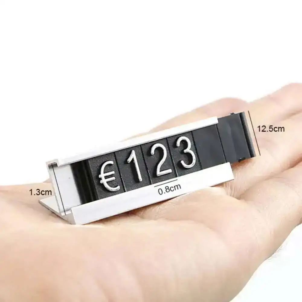 Currency Dollar Jewelry Store Metal Ground Arabic Numbers Combined Price Tags Cube