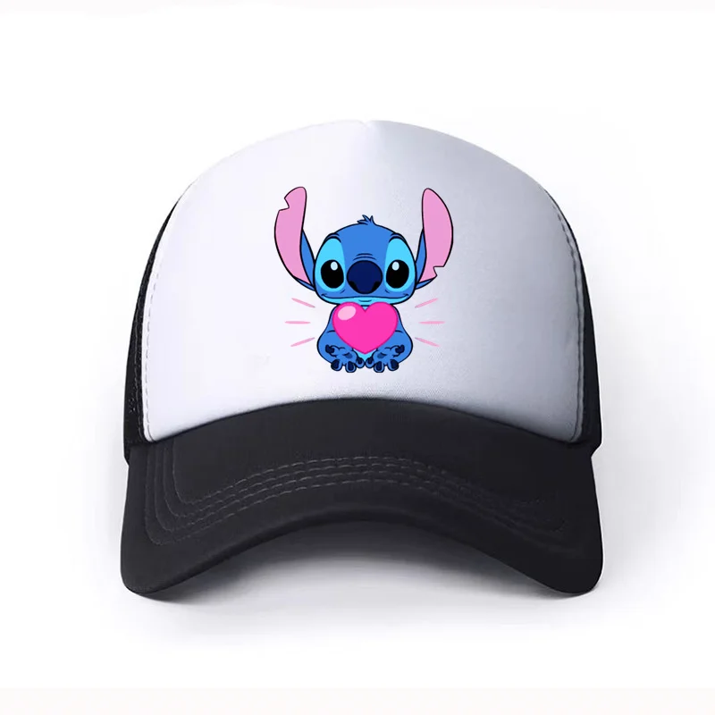 Kids Teen Cap Anime Stitch Print Boys Girls 6-15Y Visor Hat Sports Baseball Cap 58CM Beautiful Girls Charming Kawaii Casual Hat