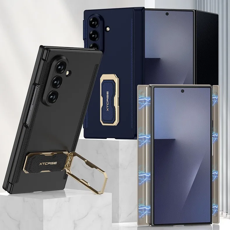 

case for Samsung Z TriFold Wristband rotating bracket hinge protection shell membrane tough case full coverage Shock Proof plain