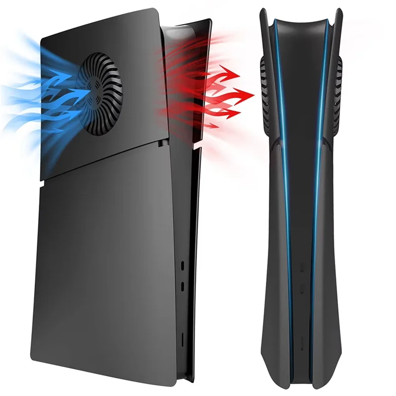 【NECESSITY】For PS5 Slim For Playstation 5 Slim Digital Console Dustproof ABS Hard Shell Cover Plate With Cooling Vent