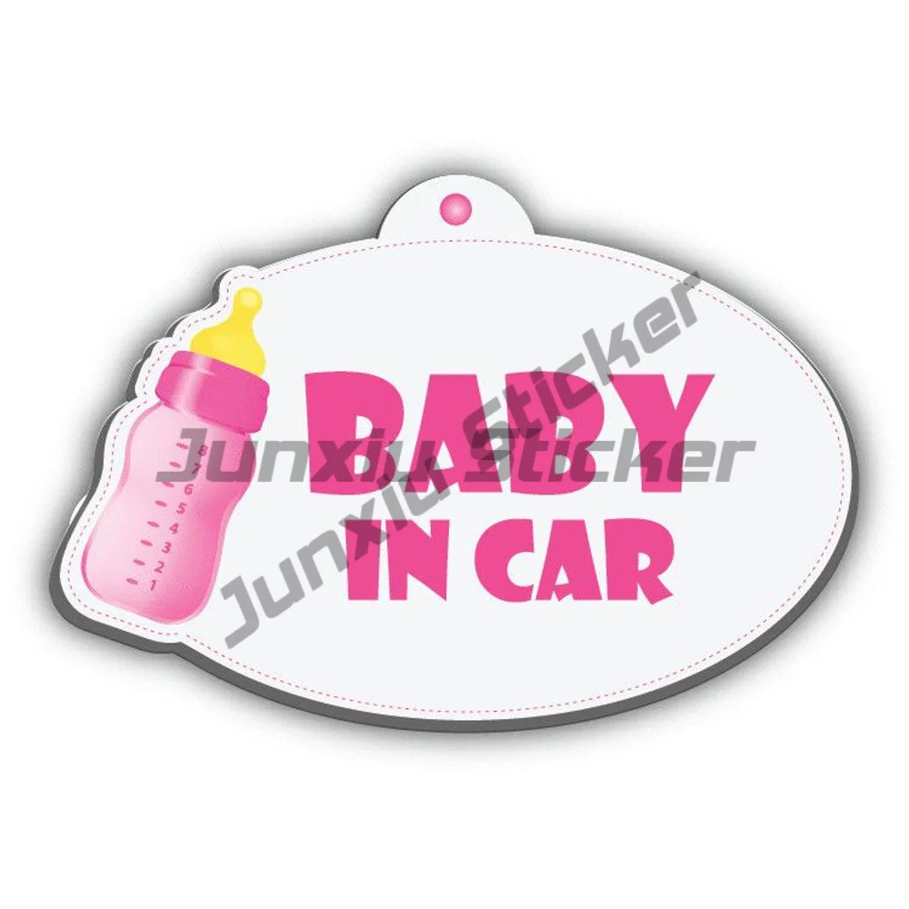 

Baby In Car Girl Bottle Sign Warning Sticker For Suv Window Windshield Motorcycle Bumper Truck Pickup Car Bumper Decal Accessori