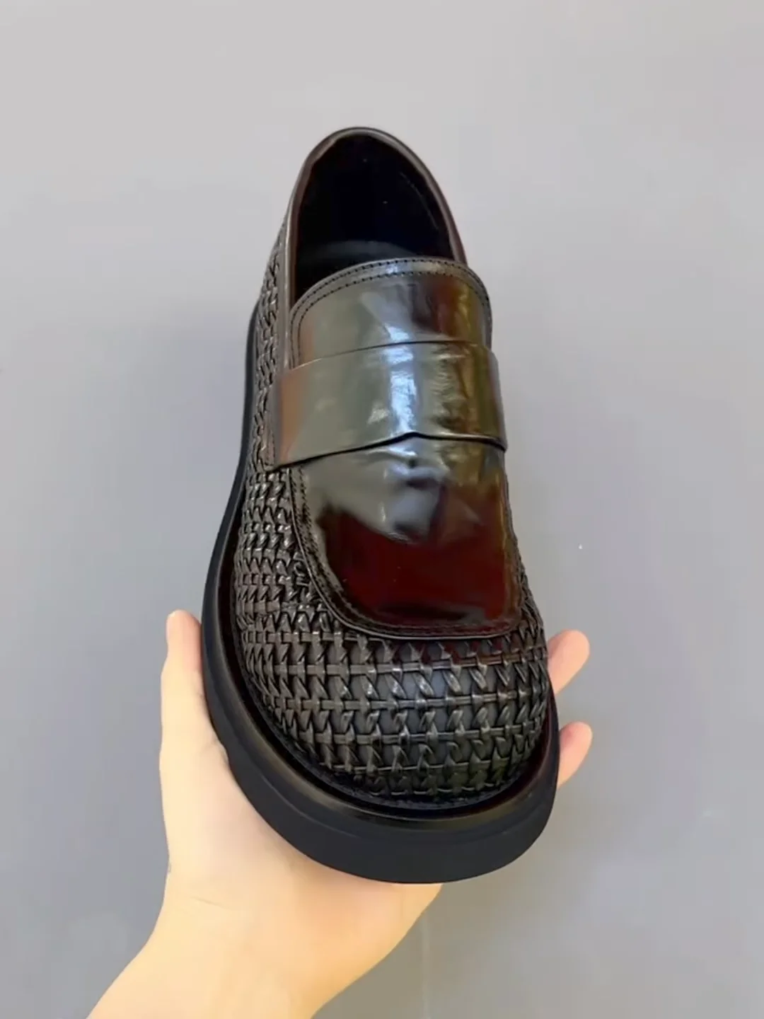 Comfortable Casual Men's Shoes Pure Leather Woven High Quality Fashionable Versatile Business High-End Sensation Handsome
