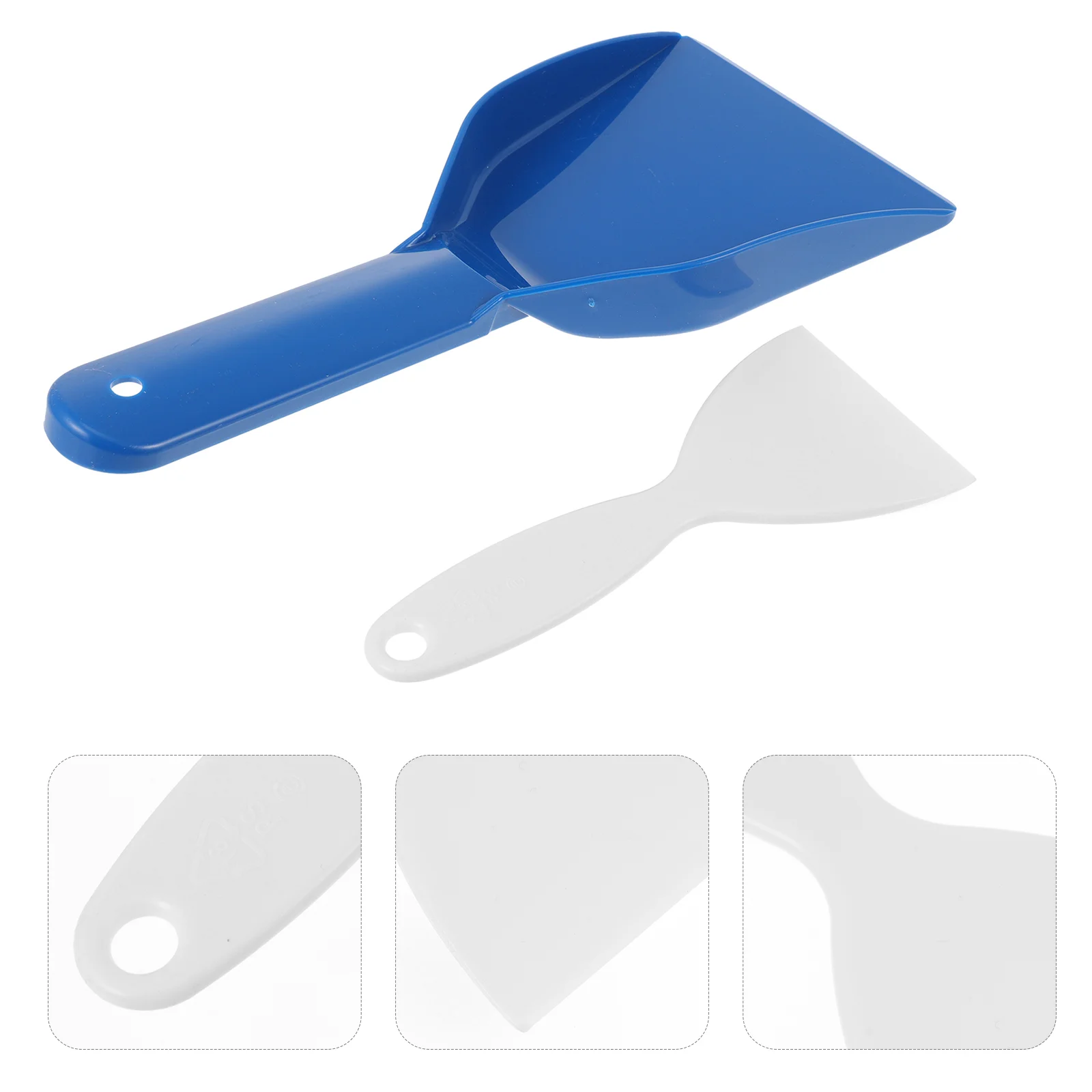 

2 Pcs Snow Blower Freezer Frost Ice Fridge Deicing Scraper Home Defrost Removal Scoop Plastic Pp Spatulas for Griddle