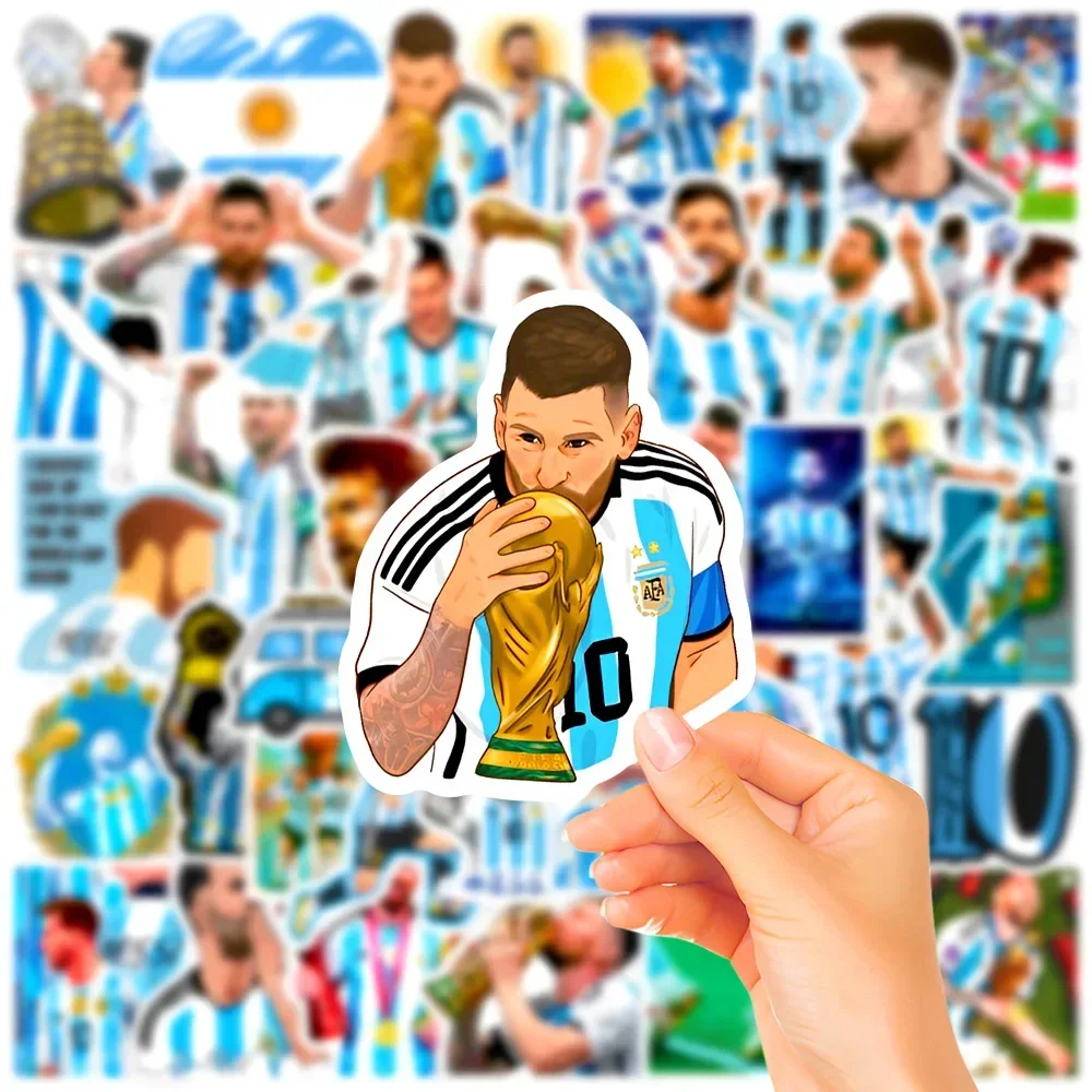 50Pcs Football Star Stickers Messi Sticker Small Decals for Hydro Flasks Laptop Phone Case Computer Water Bottle image 4