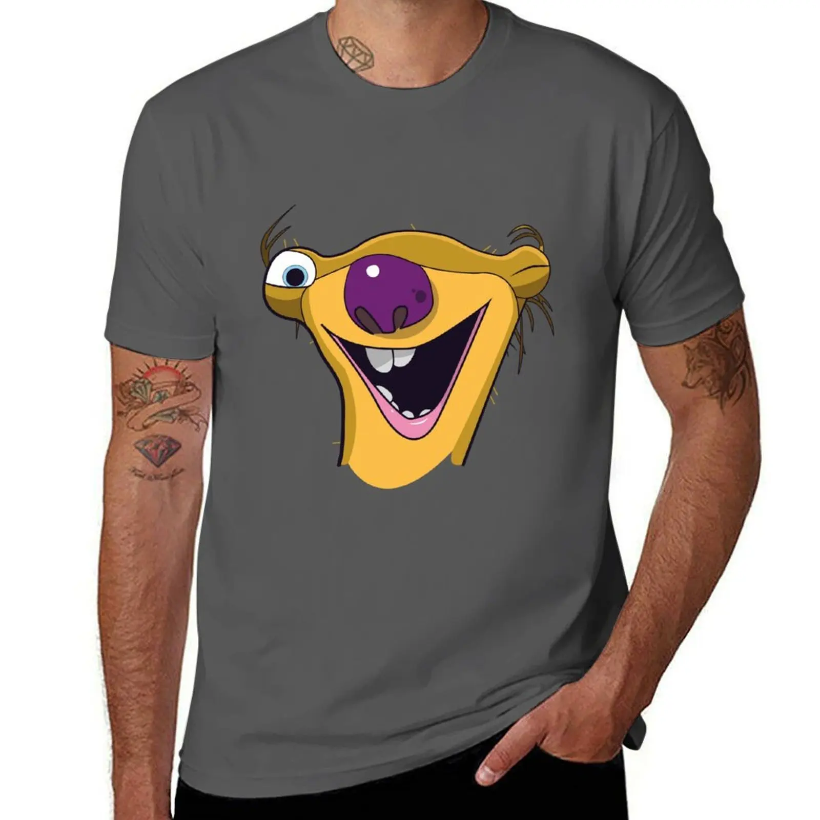 

Sid the Sloth - футболка Ice Age, футболки для мужчин, хлопковая футболка с аниме, футболка