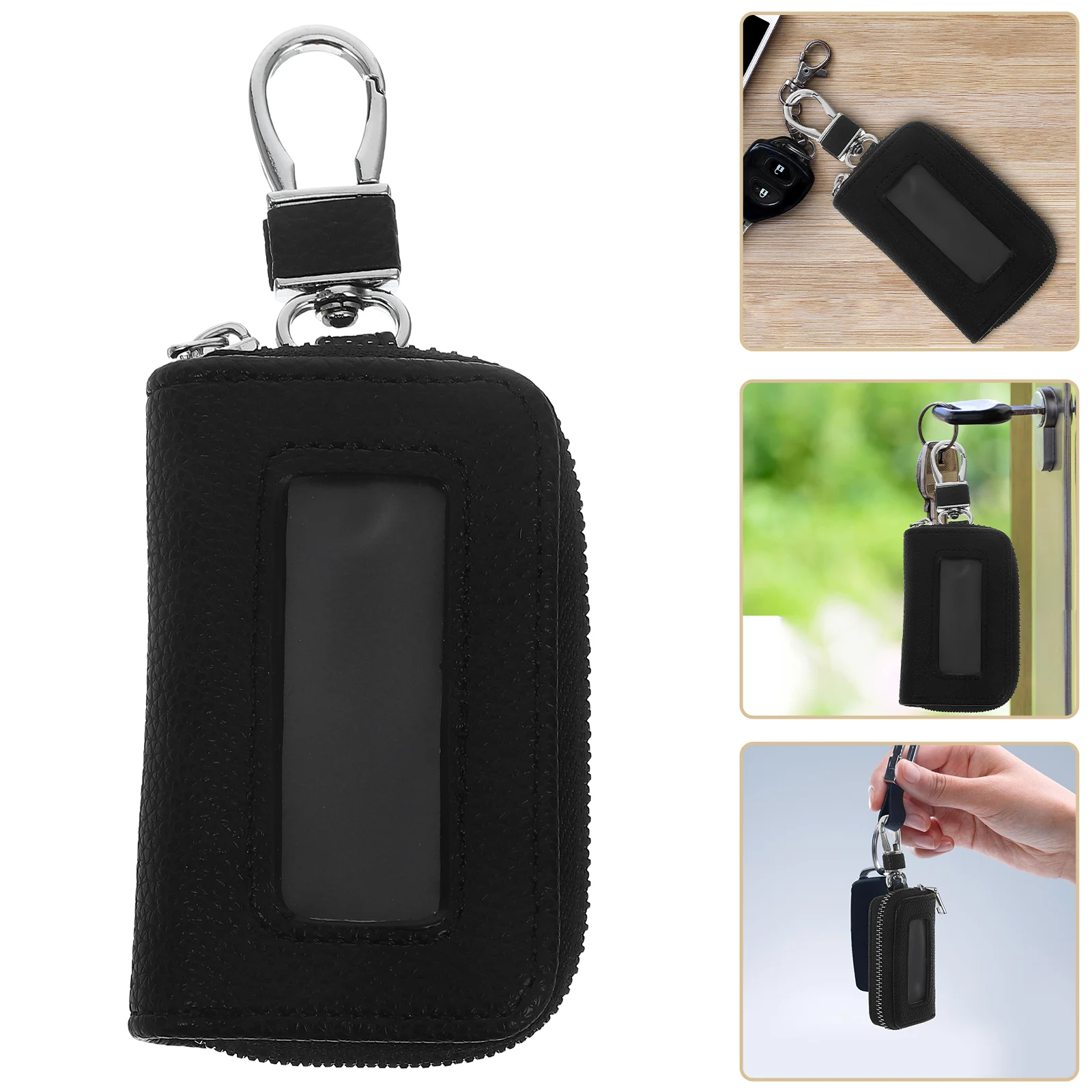 

Vintage Fob Case For Women Men Universal Fit Metal Zipper Key Holder Pouch Car Remote Small Accessories Protective Sleeve
