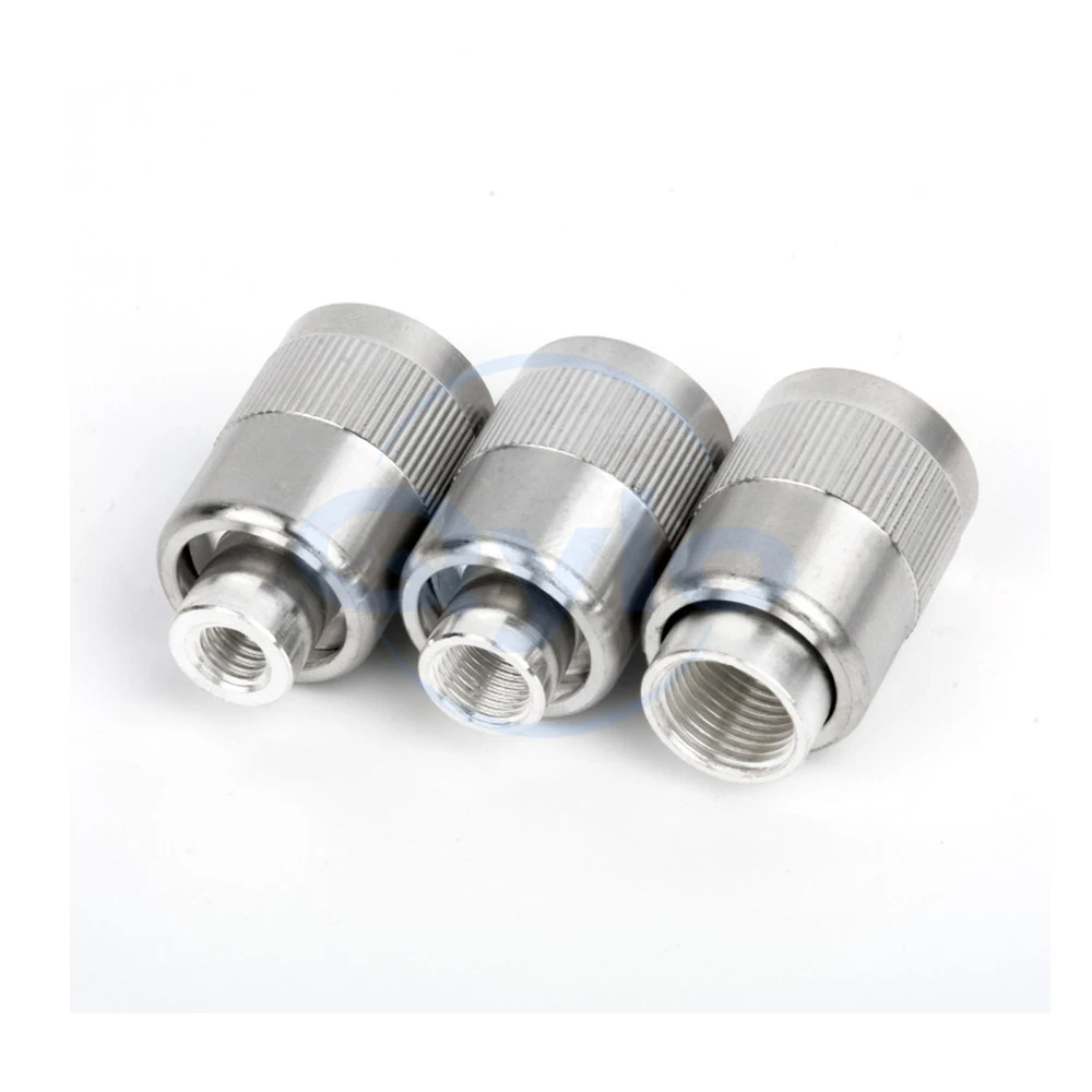 UHF50-3/5/7 Silver-Plated Two-Piece Set with M-Type Connectors UHF Male Connector Swivel-Type Shortwave Radio Adapter (1 pcs)