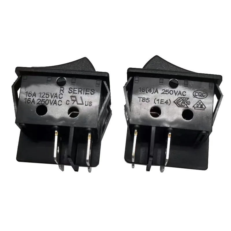 Sakelar Tipe Perahu R SERIES R210-C5N-BB Hitam Asli, 4-Pin, 2 Posisi, 32*25Mm, 16A250V T85