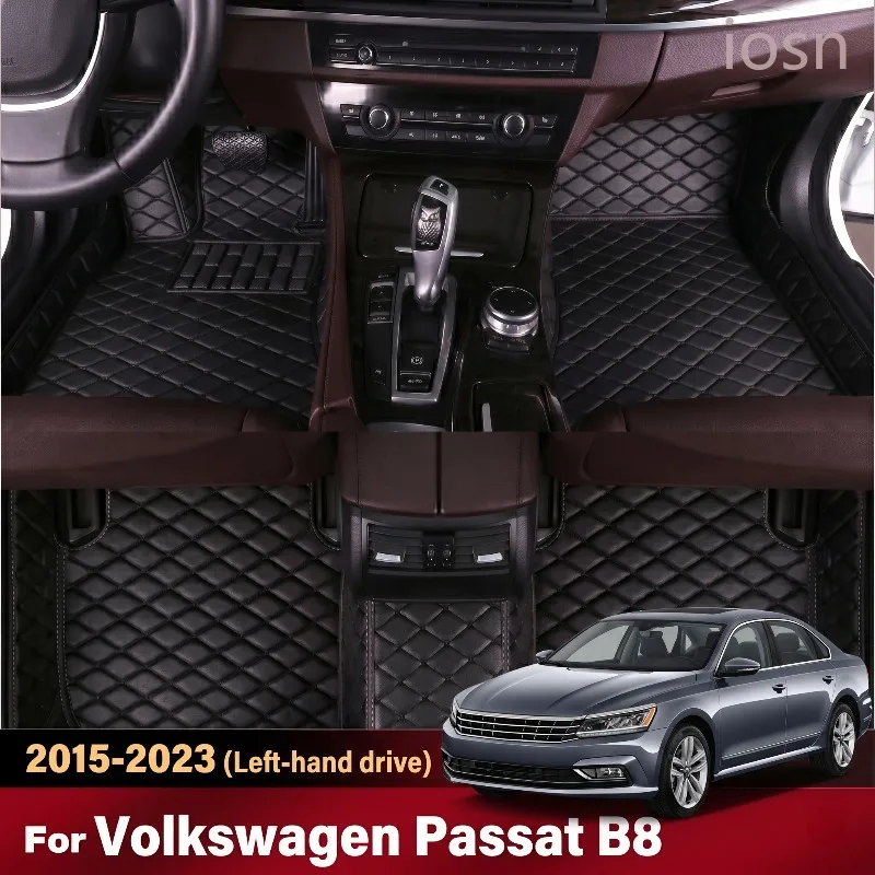 Custom 3D Car Floor Mats for Volkswagen Passat B8 LHD 2015-2023 All Weather Waterproof Full Coverage Auto Interior Car Rugs