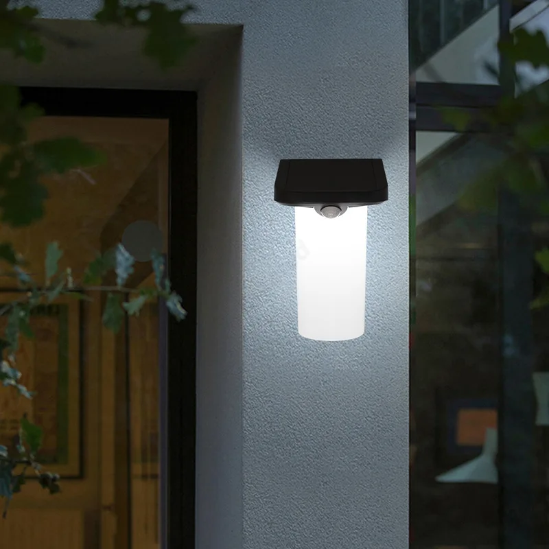 Semplice lampada da parete solare a LED per esterni impermeabile cortile villa giardino decorazione da parete esterna apparecchio di illuminazione per atmosfera