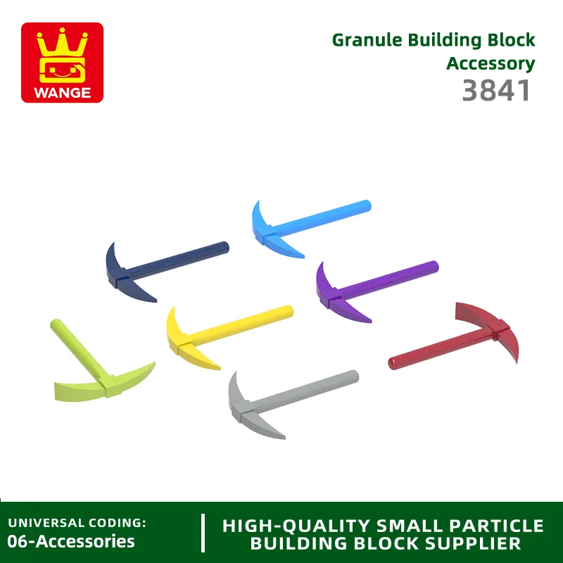 20 Pcs/lot 3841 Hoe Building Block Moc Color Weapon Tool Pickaxe Accessories Compatible with Brick DIY Children's Toy Gift Box