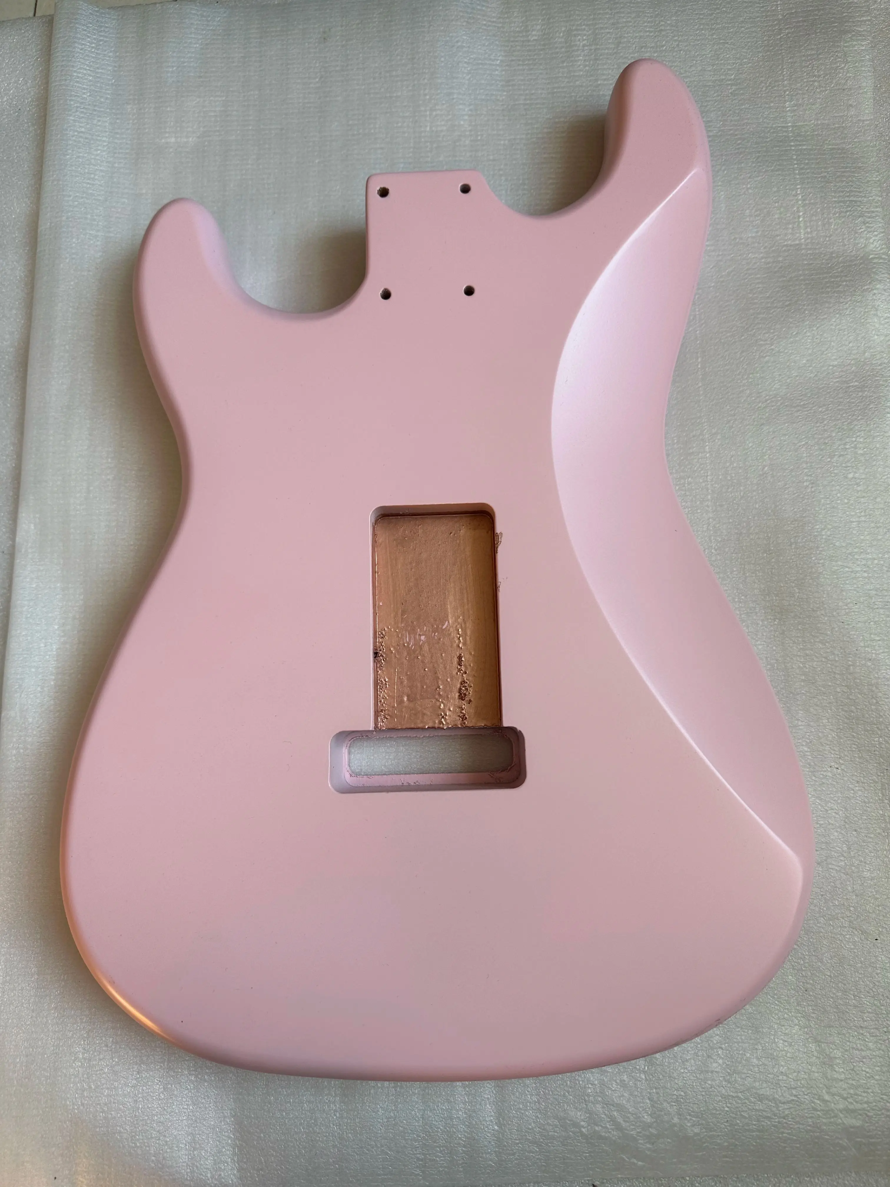 Alder Wood Blank Electric Guitar Body,Nitro Lacquer,Pink, Matt Finished Luthier, DIY Replacement, SSS, High Quality, Brand New