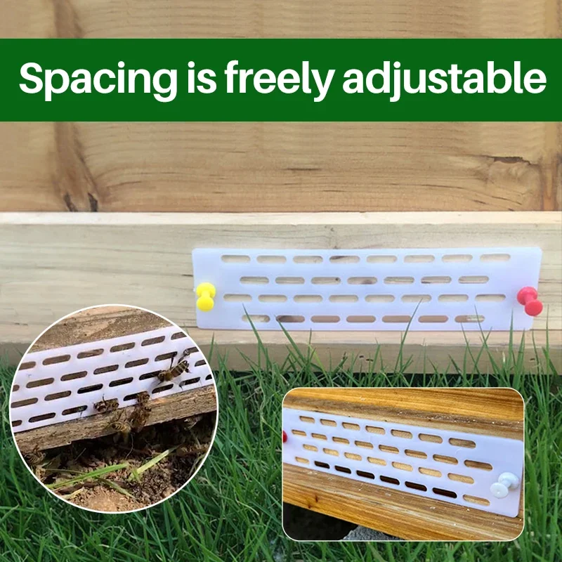 20pcs Bees Tool Plastic Anti Escape Fly Anti-Run Sheet  Spacer Frame Beehive Pieces Holes Spacer Beekeeping Nest Door Plate