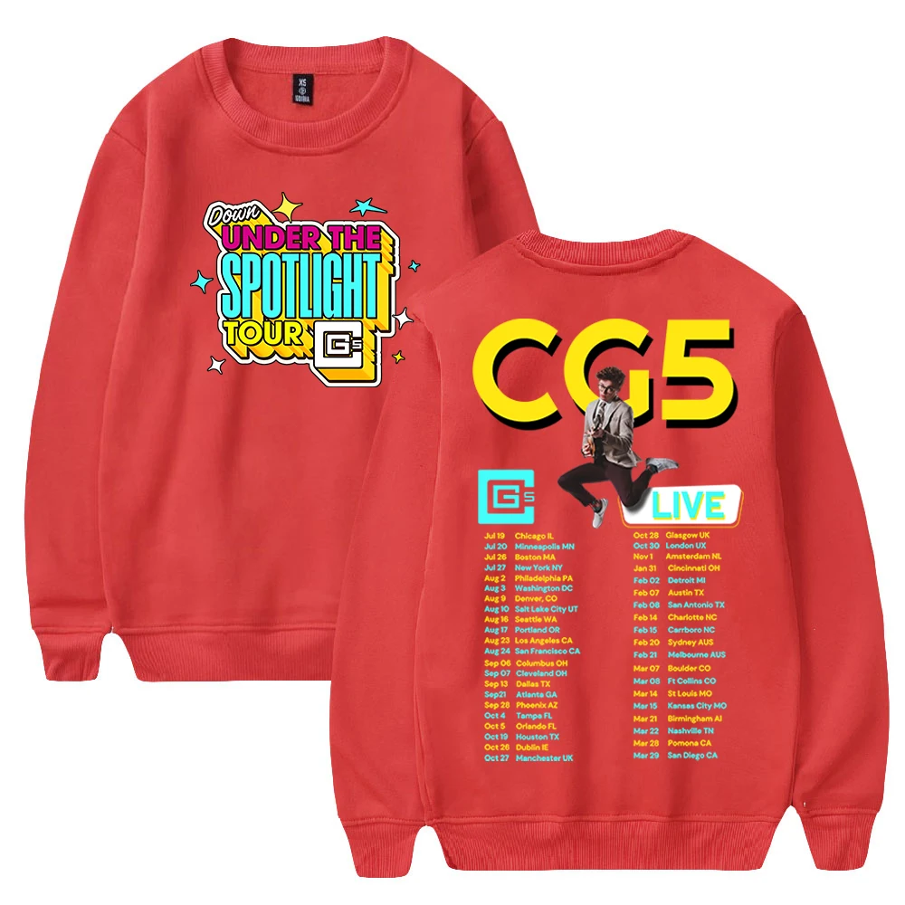 CG5 Merch Under The Spotlight Tour 2025 Crewneck Long Sleeve Streetwear Women Men Sweatshirt Trendy Outfits