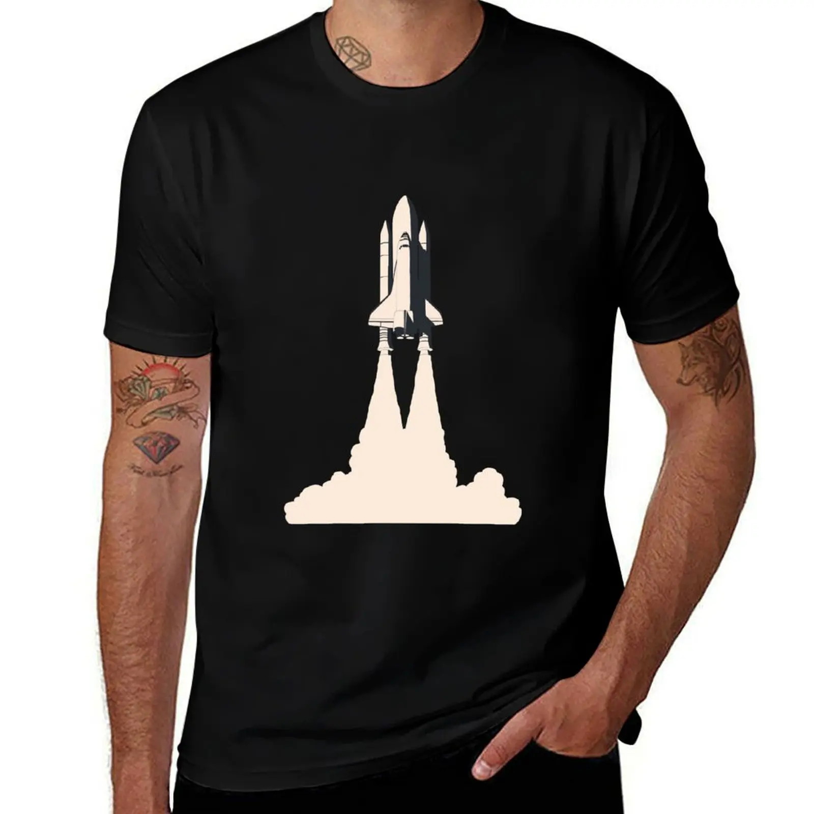 Space Shuttle T-Shirt Simple Trendy Casual T-Shirt