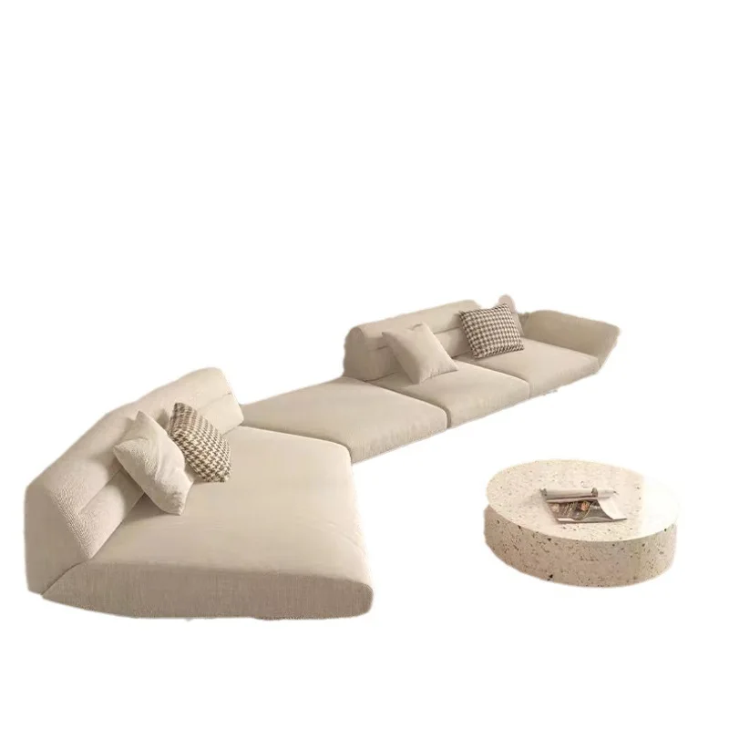 

Light luxury Italian special-shaped diagonal sofa art modern simple living room combination sofa
