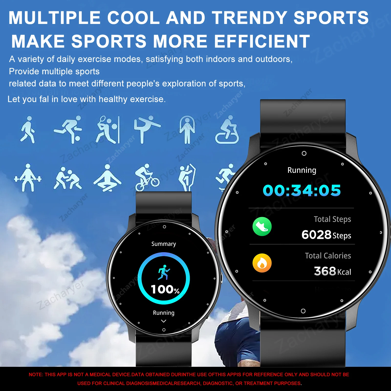 HOT New full touch screen smart watch, multifunctional smart sports watch, can answer and make calls, and has message reminders